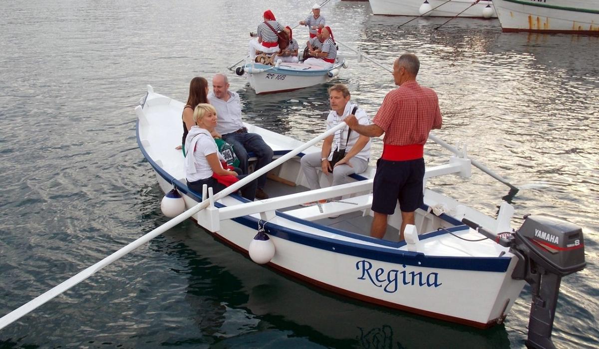 Traditional boat ride in Rovinj