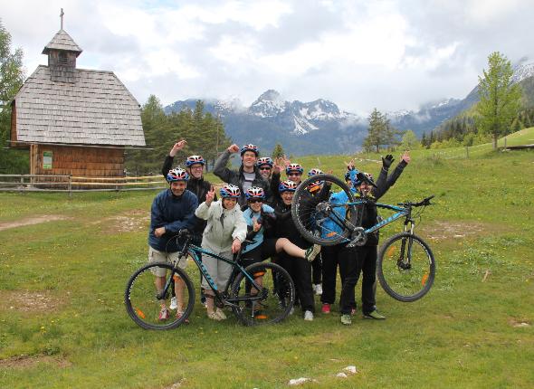 Breezing through alpine scenery